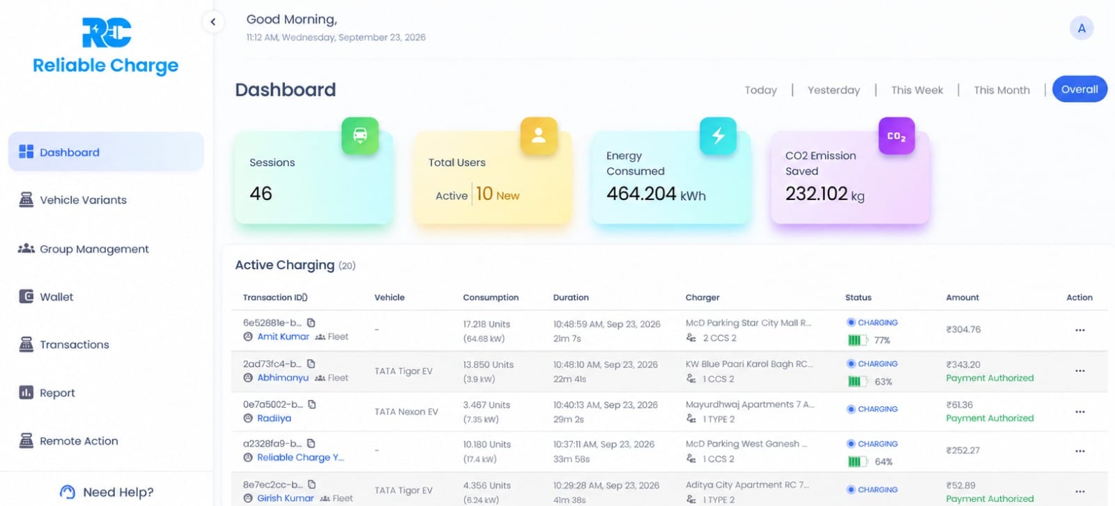 Reliable Charge app route planning preview