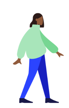 Illustration of a person walking, used in RC EV charging website design